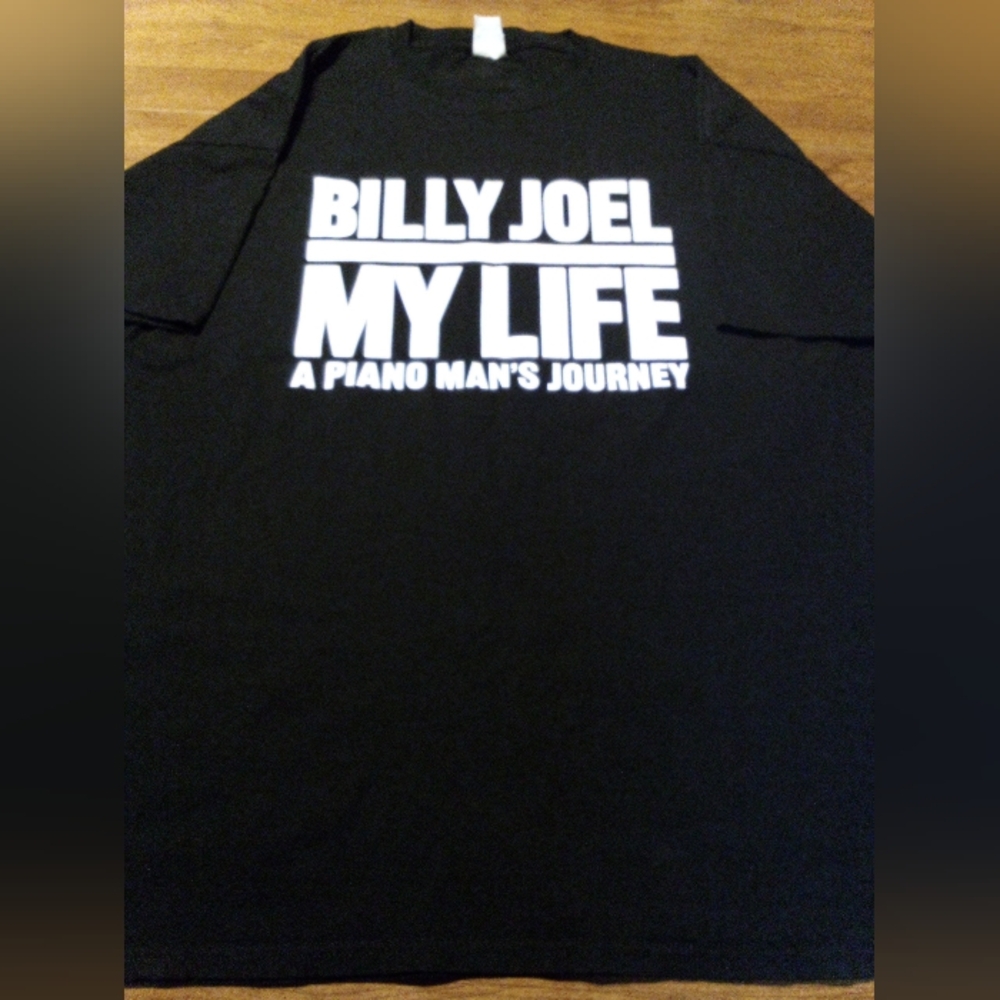 Billy Joel My Life A Piano Man's Journey Long Island Music Black 2XL T-Shirt
